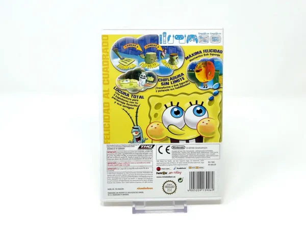 Parte trasera de Bob Esponja: Atrapados en el Congelador (ESP) para Nintendo Wii, edición PAL España
