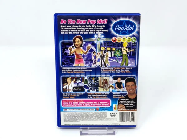 Parte trasera de Pop Idol (UK) (Rebajado) para PlayStation 2, edición PAL UK