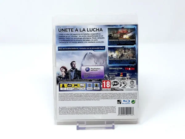 Parte trasera de Defiance (Edición Limitada) (ESP) para PlayStation 3, edición PAL España