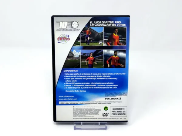Parte trasera de Esto Es Fútbol 2003 (ESP) (v1) (Rebajado) para PlayStation 2, edición PAL España