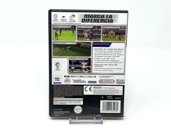 Parte trasera de FIFA Football 2004 (ESP) (Rebajado) para Nintendo GameCube, edición PAL España