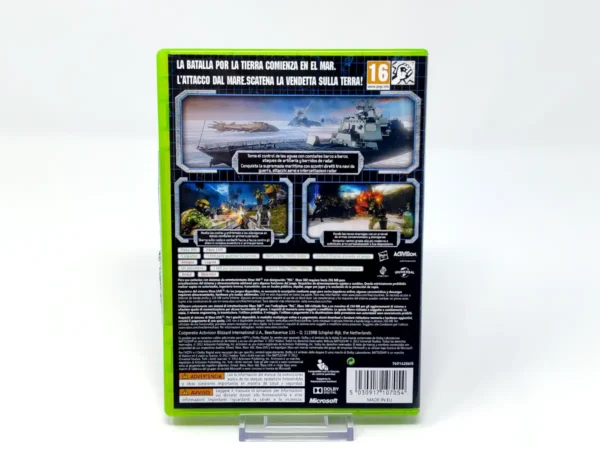 Parte trasera de Battleship (ESP) para XBOX 360, edición PAL España