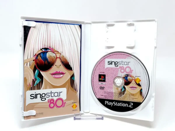Lateral de la caja de SingStar '80s (UK) para PlayStation 2