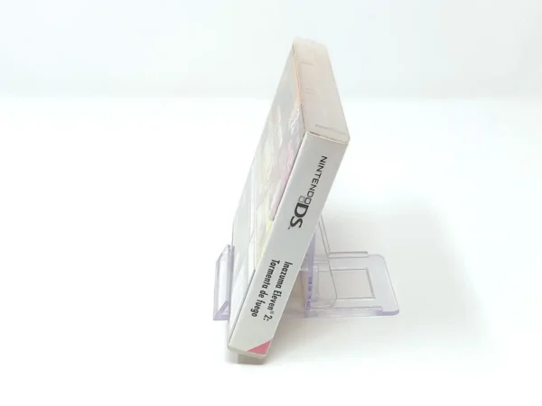 Lateral de la caja de Inazuma Eleven 2: Tormenta de Fuego (ESP) para Nintendo DS