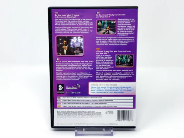 Parte trasera de Pop Star Academy (ESP) (Rebajado) para PlayStation 2, edición PAL España