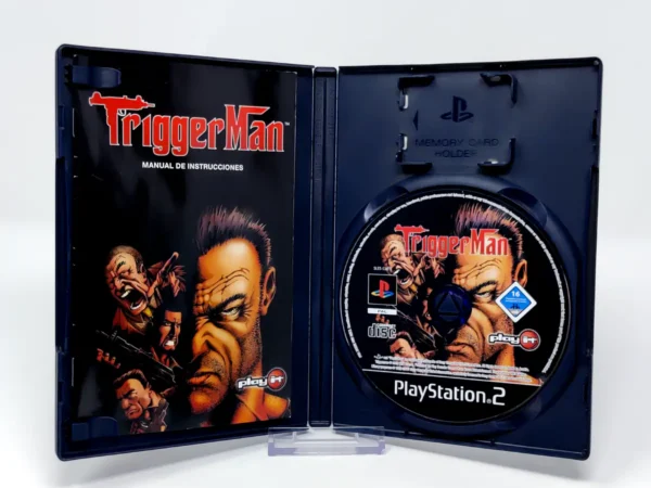 Interior del juego Trigger Man (ESP) (Rebajado) para PlayStation 2 con disco y manual
