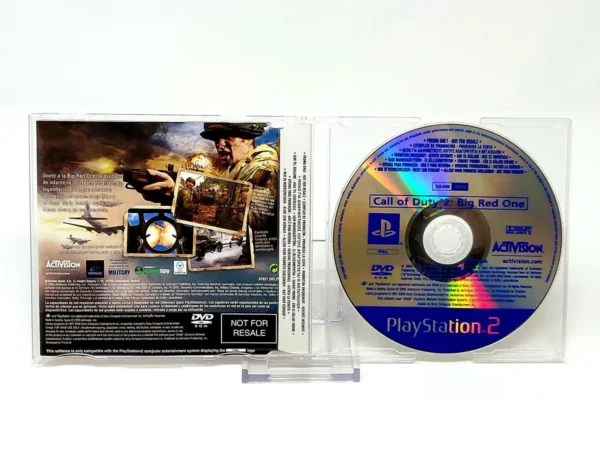Parte trasera de Call of Duty 2: Big Red One (ESP) (Promo) para PlayStation 2, edición PAL España