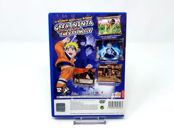 Parte trasera de Naruto: Ultimate Ninja 2 (UK) para PlayStation 2, edición PAL UK