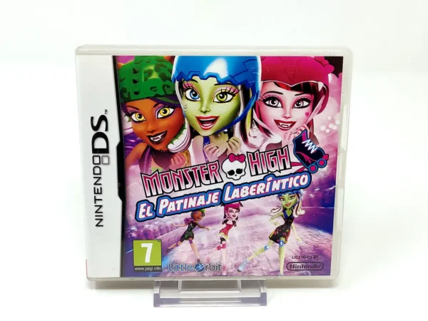 Portada de Monster High: El Patinaje Laberíntico (ESP) para Nintendo DS, edición PAL España, de segunda mano