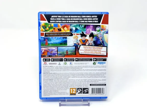 Parte trasera de Dragon Ball Z: Kakarot (ESP) para PlayStation 5, edición PAL España