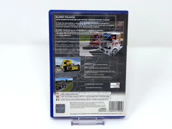 Parte trasera de Super Trucks (ESP) para PlayStation 2, edición PAL España