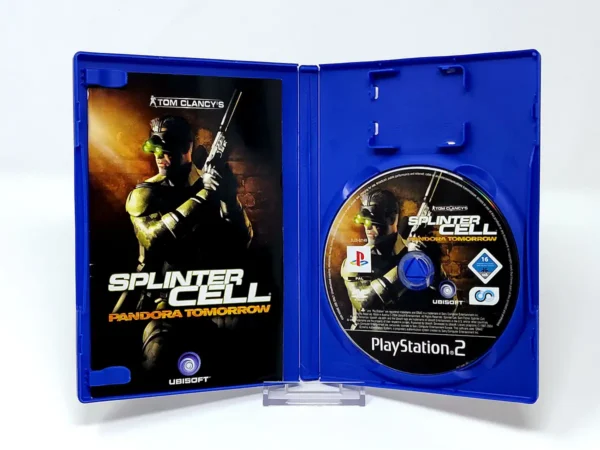 Interior del juego Tom Clancy's Splinter Cell: Pandora Tomorrow (ESP) para PlayStation 2 con disco y manual