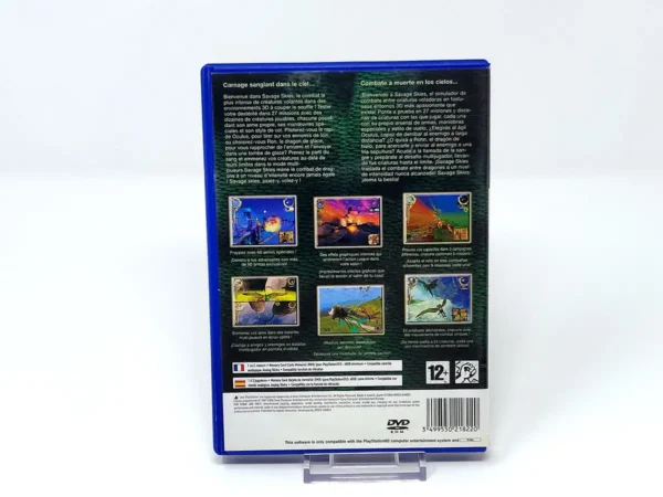 Parte trasera de Savage Skies (ESP) para PlayStation 2, edición PAL España