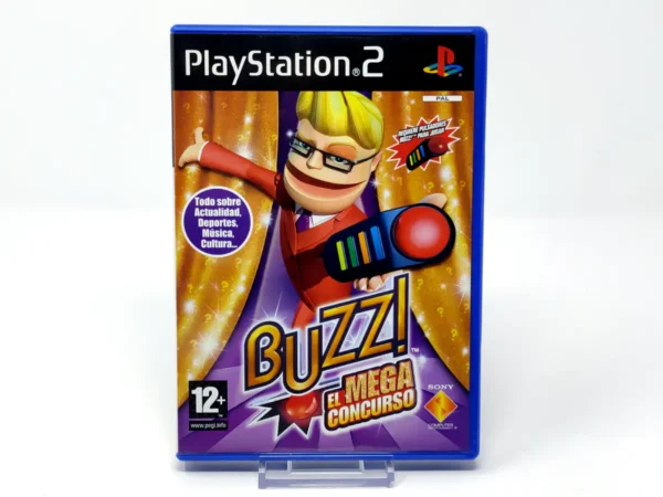 Portada de Buzz! El Mega Concurso (ESP) para PlayStation 2, edición PAL España, de segunda mano