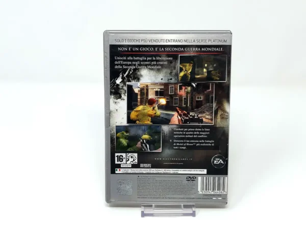 Parte trasera de Medal of Honor: Vanguard (ITA) (Platinum) para PlayStation 2, edición PAL Italia