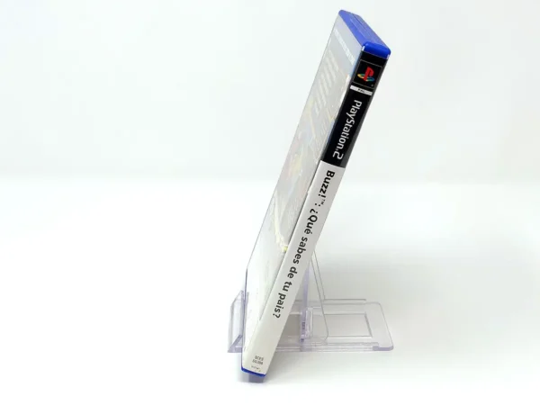 Lateral de la caja de Buzz! ¿Qué Sabes de tu País? (ESP) (Promo) para PlayStation 2