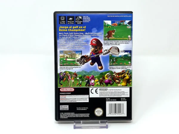 Parte trasera de Mario Golf: Toadstool Tour (ESP) para Nintendo GameCube, edición PAL España