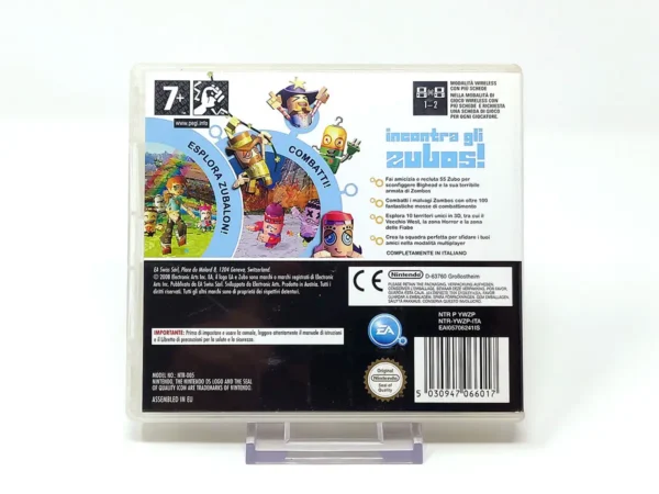 Parte trasera de Zubo (ITA) para Nintendo DS, edición PAL Italia