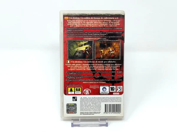 Parte trasera de Prince of Persia: Revelations (ESP) para PSP, edición PAL España