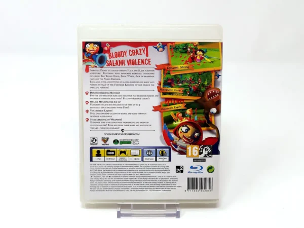 Parte trasera de Fairytale Fights (UK) para PlayStation 3, edición PAL UK
