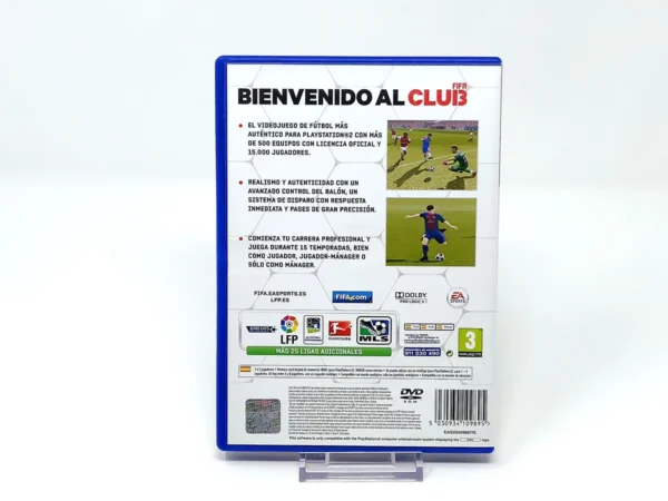 Parte trasera de FIFA 13 (ESP) para PlayStation 2, edición PAL España