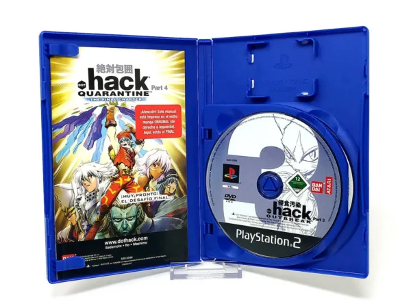 Interior del juego .Hack: Outbreak Part 3 (ESP) para PlayStation 2 con disco y manual