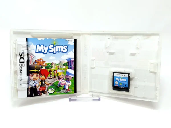 Interior del juego MySims (ESP) para Nintendo DS con disco y manual