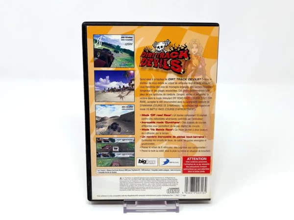 Parte trasera de Dirt Track Devils (FRA) para PlayStation 2, edición PAL Francia