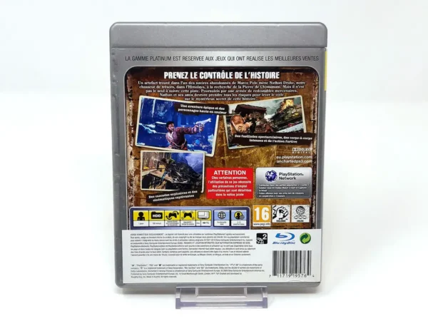 Parte trasera de Uncharted 2: Among Thieves (FRA) (Platinum) para PlayStation 3, edición PAL Francia