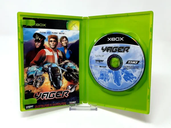 Interior del juego Yager (FRA) para XBOX con disco y manual