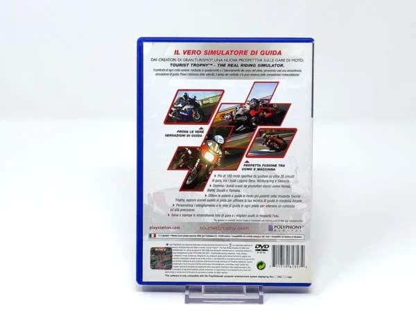 Parte trasera de Tourist Trophy: The Real Riding Simulator (ITA) para PlayStation 2, edición PAL Italia