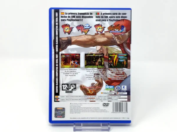 Parte trasera de Fatal Fury: Battle Archives Volume 1 (ESP) para PlayStation 2, edición PAL España