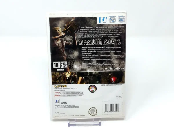 Parte trasera de Resident Evil 4: Wii Edition (ESP) (Rebajado) para Nintendo Wii, edición PAL España