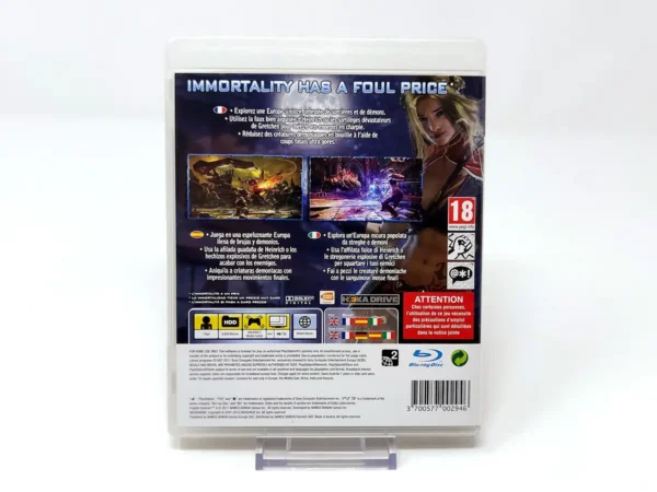Parte trasera de Knights Contract (ESP) para PlayStation 3, edición PAL España