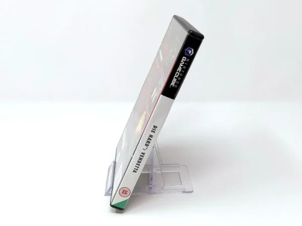 Lateral de la caja de Die Hard: Vendetta (UK) para Nintendo GameCube
