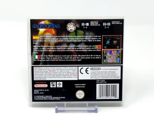 Parte trasera de Meteos (ESP) para Nintendo DS, edición PAL España
