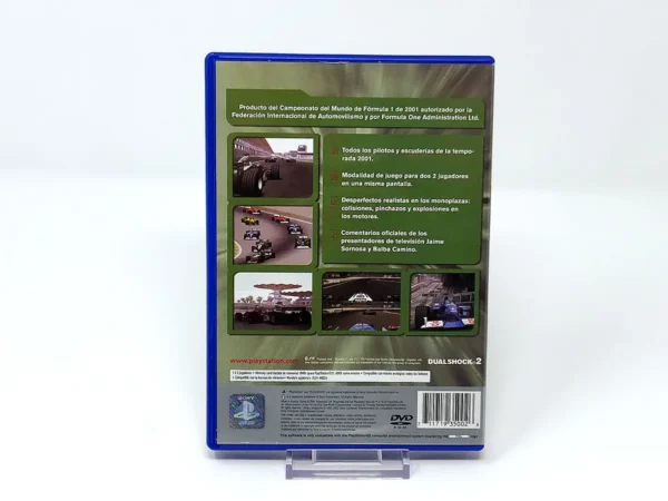 Parte trasera de Formula One 2001 (ESP) (Platinum) (Rebajado) para PlayStation 2, edición PAL España