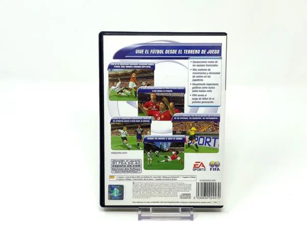 Parte trasera de FIFA 2001 (ESP) para PlayStation 2, edición PAL España