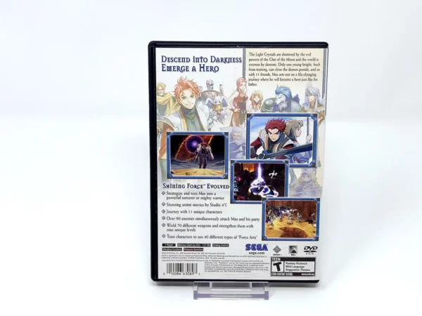 Parte trasera de Shining Force Neo (USA) para PlayStation 2, edición NTSC USA