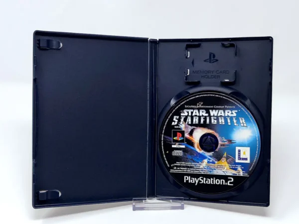 Interior del juego Star Wars: Starfighter (FRA) (Rebajado) para PlayStation 2 con disco y manual