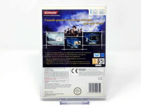 Parte trasera de Scene It? Crepúsculo (ESP) (Rebajado) para Nintendo Wii, edición PAL España