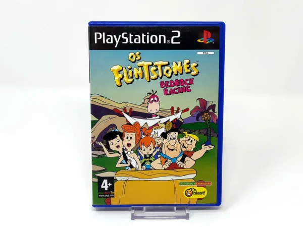 Portada de Os Flintstones: Bedrock Racing (POR) para PlayStation 2, edición PAL Portugal, de segunda mano