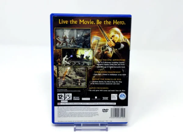 Parte trasera de The Lord of the Rings: The Return of the King (UK) para PlayStation 2, edición PAL UK