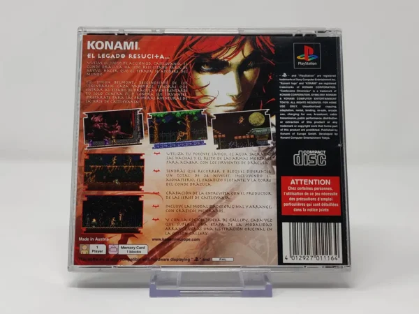 Parte trasera de Castlevania Chronicles (ESP) para PlayStation 1