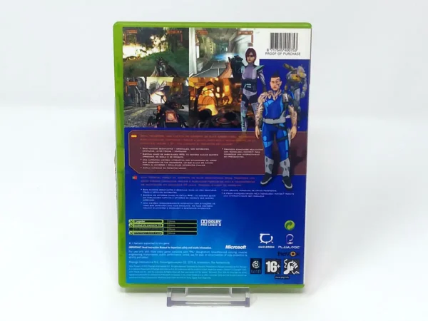 Interior del juego Gene Troopers (ESP) para XBOX con disco y manual
