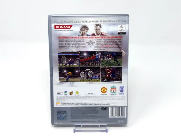 Parte trasera de PES 2010: Pro Evolution Soccer (ESP) (Platinum) para PlayStation 2, edición PAL España
