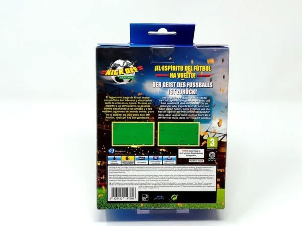Parte trasera de Dino Dini's Kick Off Revival (Limited Edition) (ESP) (Precintado) para PlayStation 4, edición PAL España