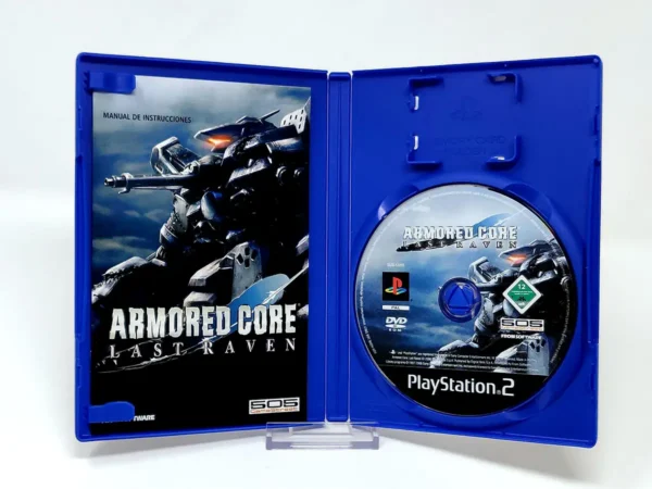 Interior del juego Armored Core: Last Raven (ESP) para PlayStation 2 con disco y manual