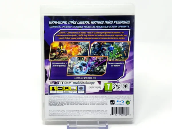 Parte trasera de Ratchet & Clank: Nexus (ESP) para PlayStation 3, edición PAL España