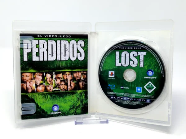 Interior del juego Perdidos: El Videojuego (ESP) para PlayStation 3 con disco y manual